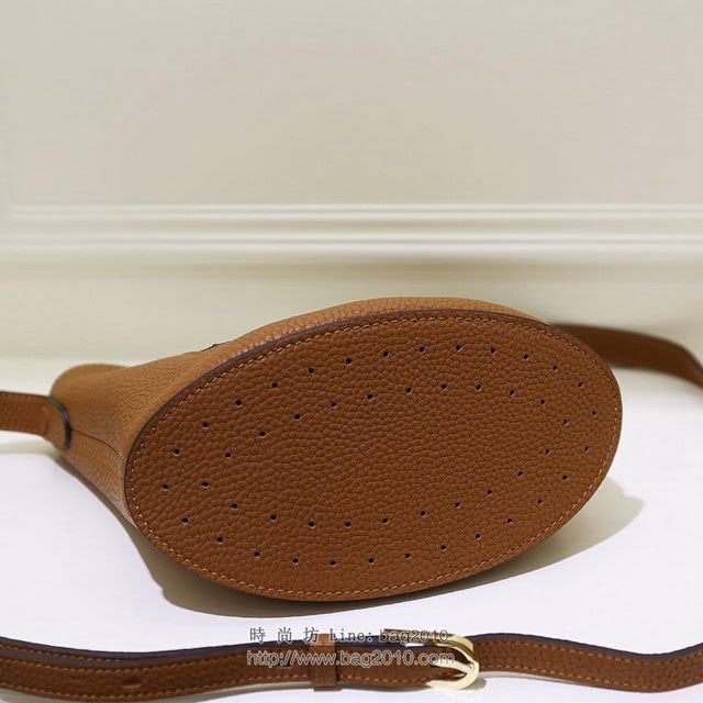 DELVAUX女包 Delvaux Pin春夏系列 進口牛皮 德爾沃女手提包 D00315mini 焦糖色 Delvaux單肩包  fcs1417